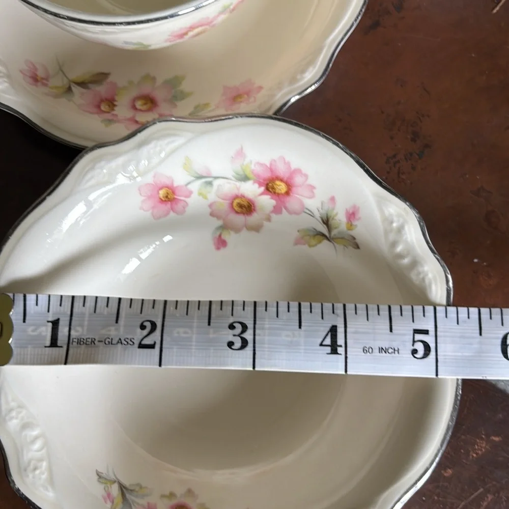 Homer Laughlin Virginia Rose Cups, Saucers and Bowls - Picture 12 of 12